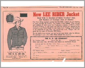 New Lee Rider Jacket - Rodeo Cowboy Association - Lee Jeans